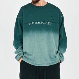 Barricade Distress Washed Over Size Sweatshirt Sz Large New